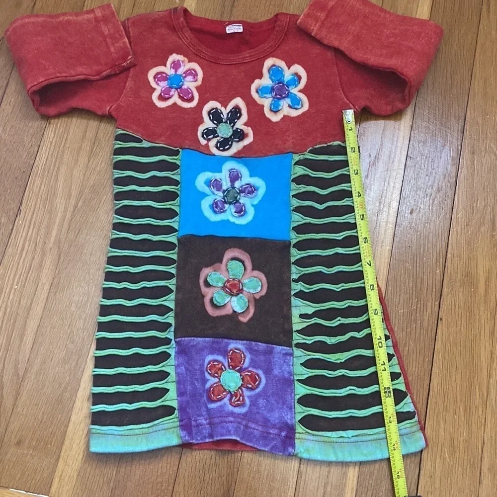 Nepal Made Bohemian Style Embroidered Tie-Dye Dress